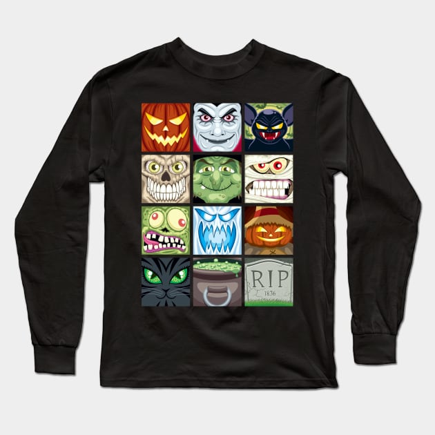 Halloween Avatars Long Sleeve T-Shirt by Malchev